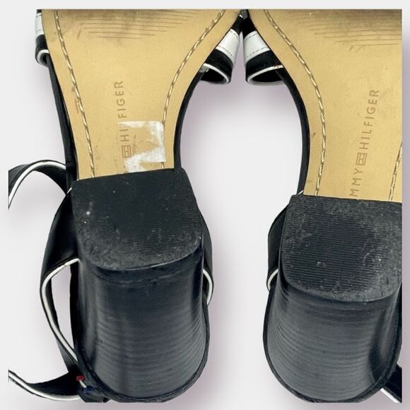 Tommy Hilfiger Block Heel Sandals T-Strap Ankle Straps Size 7.5 - Picture 10 of 12